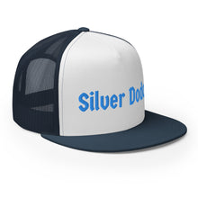 Load image into Gallery viewer, Gorra tipo trucker bordad azul