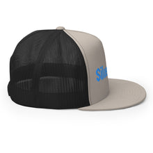 Load image into Gallery viewer, Gorra tipo trucker bordad azul