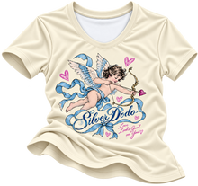 Cargar imagen en el visor de la galería, Camiseta para mujer Amore apricot white