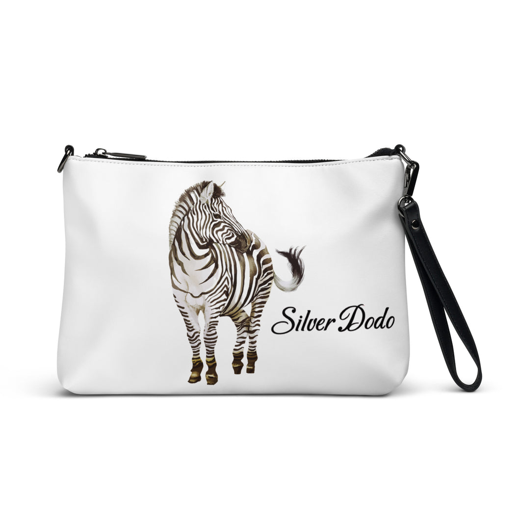 Bolso con correa Zebra blanco