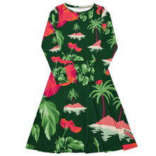 Load image into Gallery viewer, Vestido midi con manga larga Tropical