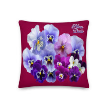 Load image into Gallery viewer, Cojín premium Lora burgundi star