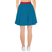 Load image into Gallery viewer, Falda skater cerulean (cinturilla roja)