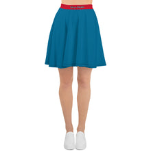 Load image into Gallery viewer, Falda skater cerulean (cinturilla roja)