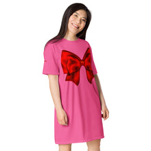Load image into Gallery viewer, Vestido camiseta Zinerva rosa fab
