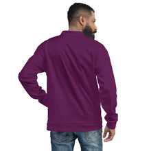 Load image into Gallery viewer, Chaqueta bomber unisex púrpura de tiro
