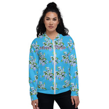 Load image into Gallery viewer, Chaqueta bomber unisex  Xenia Idara azul cielo profundo