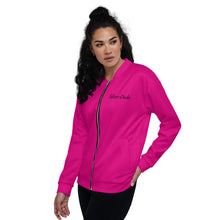Load image into Gallery viewer, Chaqueta bomber unisex fucsia
