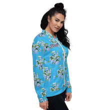 Load image into Gallery viewer, Chaqueta bomber unisex  Xenia Idara azul cielo profundo