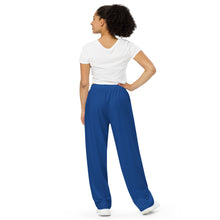 Load image into Gallery viewer, Pantalón ancho unisex azul cerúleo oscuro
