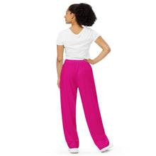 Load image into Gallery viewer, Pantalón ancho unisex rojo violeta medio