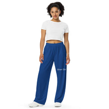 Load image into Gallery viewer, Pantalón ancho unisex azul cerúleo oscuro