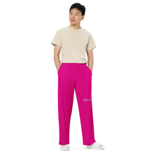 Load image into Gallery viewer, Pantalón ancho unisex rojo violeta medio