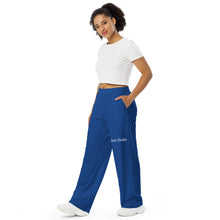 Load image into Gallery viewer, Pantalón ancho unisex azul cerúleo oscuro