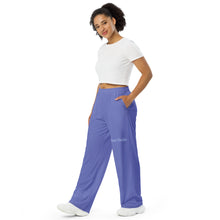 Load image into Gallery viewer, Pantalón ancho unisex azul pizarra medio