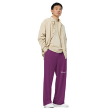 Load image into Gallery viewer, Pantalón ancho unisex morado palatinado