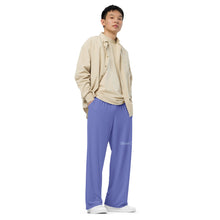 Load image into Gallery viewer, Pantalón ancho unisex azul pizarra medio