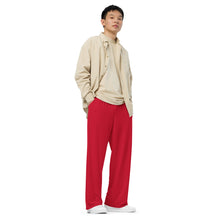 Load image into Gallery viewer, Pantalón ancho unisex rojo