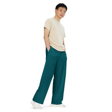 Load image into Gallery viewer, Pantalón ancho  unisex azul sherpa