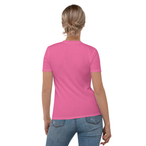 Camiseta para mujer Adrienne rosa brillante