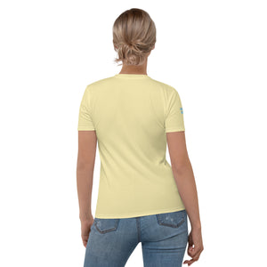 Camiseta para mujer Vuelo amarillo claro