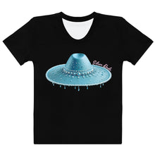 Load image into Gallery viewer, Camiseta para mujer Azure Hat negro Perfecto