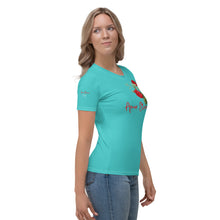 Load image into Gallery viewer, Camiseta para mujer Lyra azul turquesa oscuro
