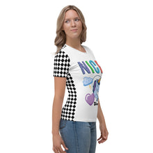 Load image into Gallery viewer, Camiseta para mujer Nice! ajedrezado