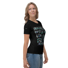 Load image into Gallery viewer, Camiseta para mujer Éclat d'Émeraude negro Perfecto