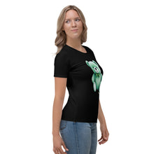 Cargar imagen en el visor de la galería, Camiseta para mujer Mint Bear negro Perfecto