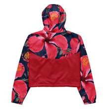 Load image into Gallery viewer, Cortavientos crop para mujer Hibisco