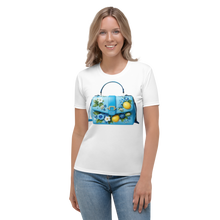 Cargar imagen en el visor de la galería, Camiseta para mujer Blue Elegance blanco star