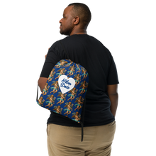 Load image into Gallery viewer, Mochila con cordones Deleite azul cerúleo oscuro Celestial