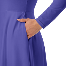 Load image into Gallery viewer, Vestido midi con manga larga medium slate blue 2