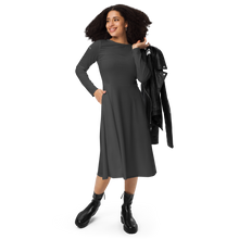 Load image into Gallery viewer, Vestido midi con manga larga eclipse