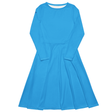 Load image into Gallery viewer, Vestido midi con manga larga azul