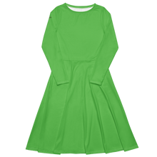Load image into Gallery viewer, Vestido midi con manga larga verde mantis
