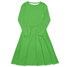 Load image into Gallery viewer, Vestido midi con manga larga verde mantis