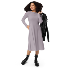Load image into Gallery viewer, Vestido midi con manga larga Lila