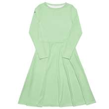 Load image into Gallery viewer, Vestido midi con manga larga verde Tara