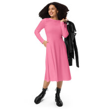 Load image into Gallery viewer, Vestido midi con manga larga tickle me pink