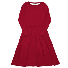 Load image into Gallery viewer, Vestido midi con manga larga carmine