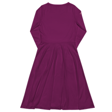 Load image into Gallery viewer, Vestido midi con manga larga tyrian purple