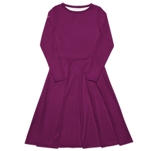 Load image into Gallery viewer, Vestido midi con manga larga tyrian purple