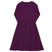 Load image into Gallery viewer, Vestido midi con manga larga berenjena