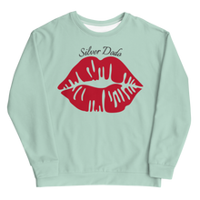Load image into Gallery viewer, Sudadera unisex Amarilis Labios azul aire