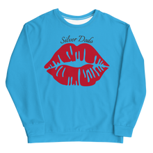 Load image into Gallery viewer, Sudadera unisex Amarilis Labios azul cielo profundo