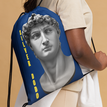 Load image into Gallery viewer, Mochila con cordones David azul cerúleo