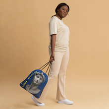 Load image into Gallery viewer, Mochila con cordones David azul cerúleo