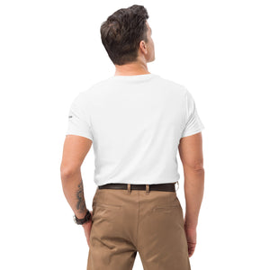 Camiseta premium de algodón para hombre blanco